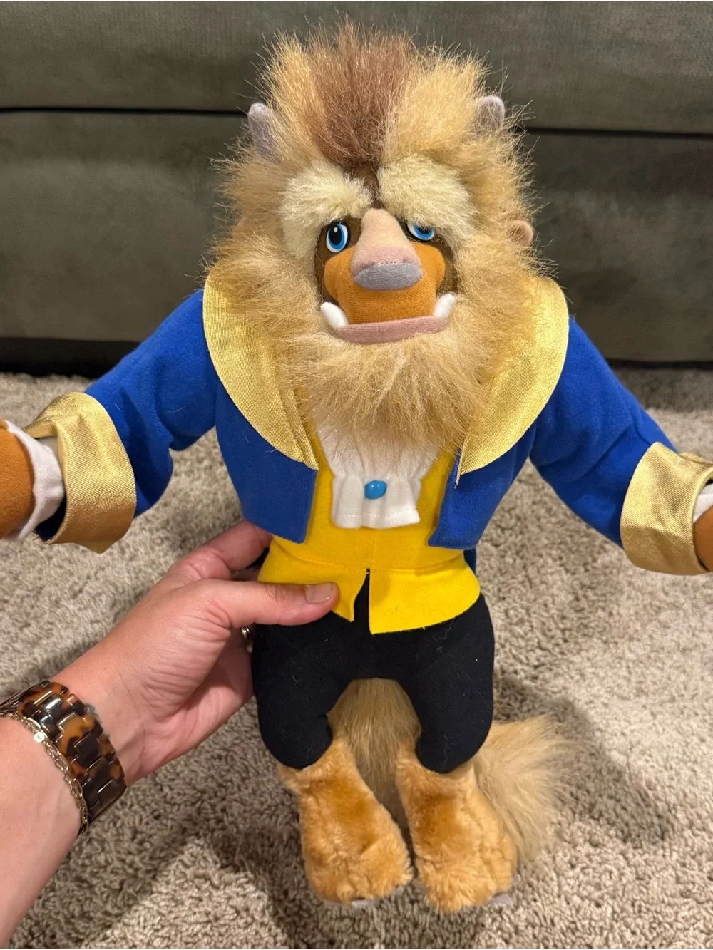 Vintage 1992 Mattel Disney Beauty & the Beast Beast Plush 14”